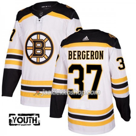 Lapsille NHL Boston Bruins Pelipaita Patrice Bergeron 37 Adidas 2017-2018 Valkoinen Authentic